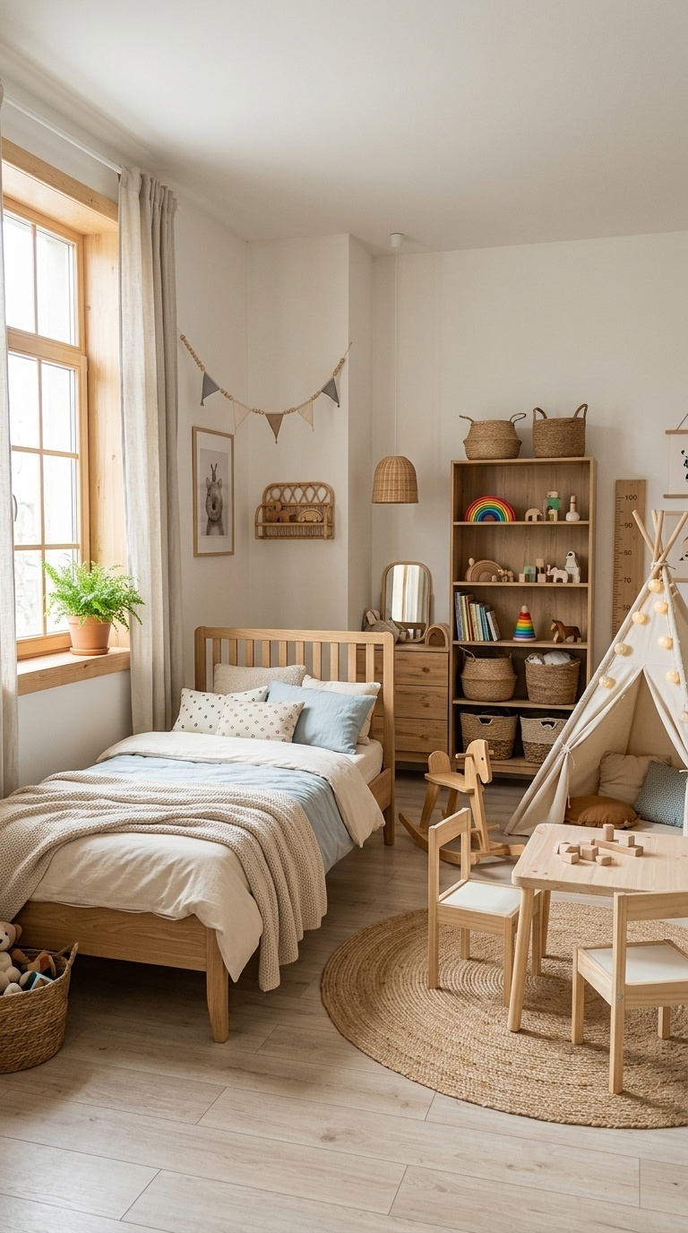 Neutral Kids Room Design You’ll Want to Copy (Montessori Style)