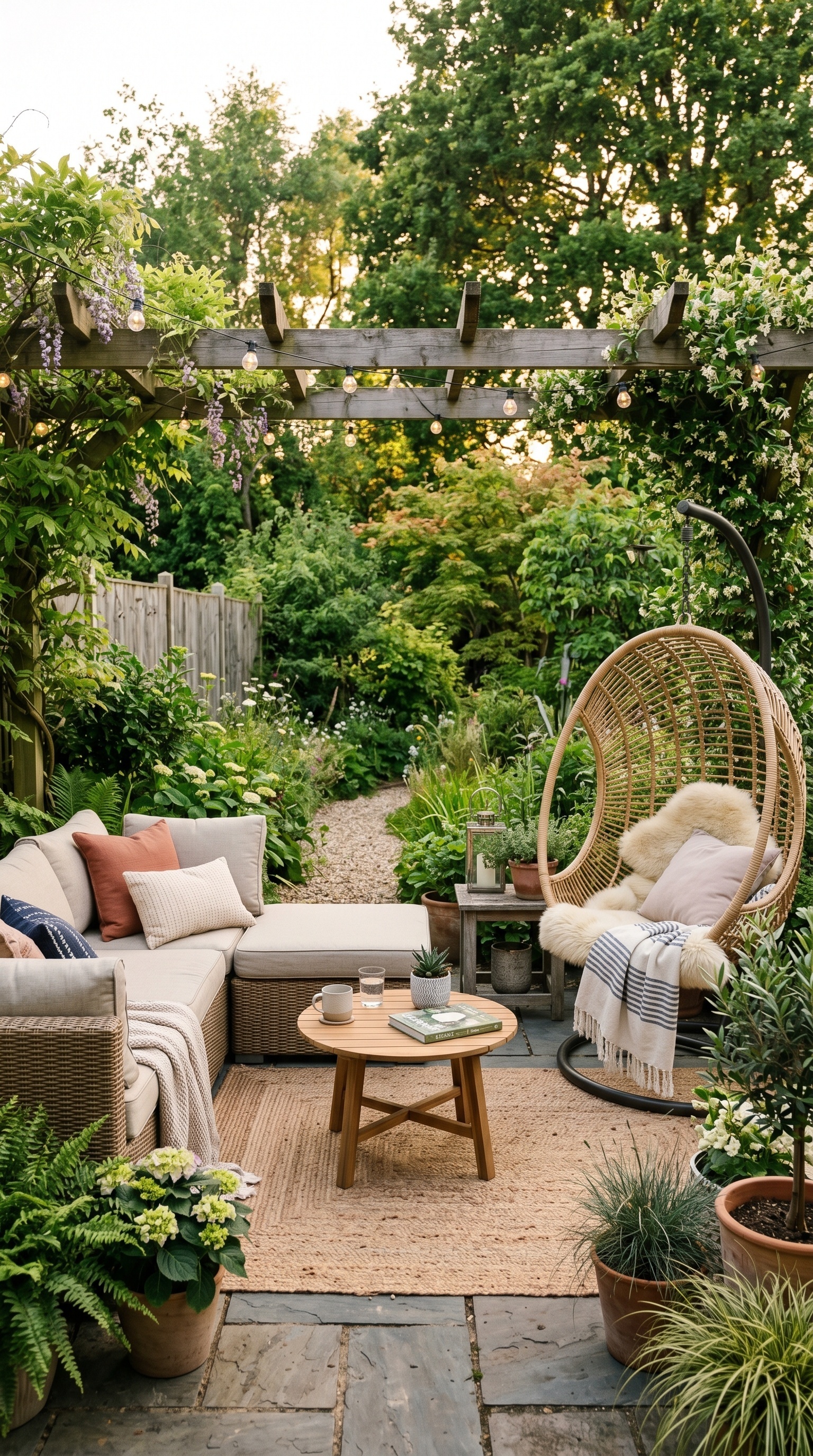 Best 10 Ideas for Cozy Backyard Patio | Dream Patio with Egg Chair