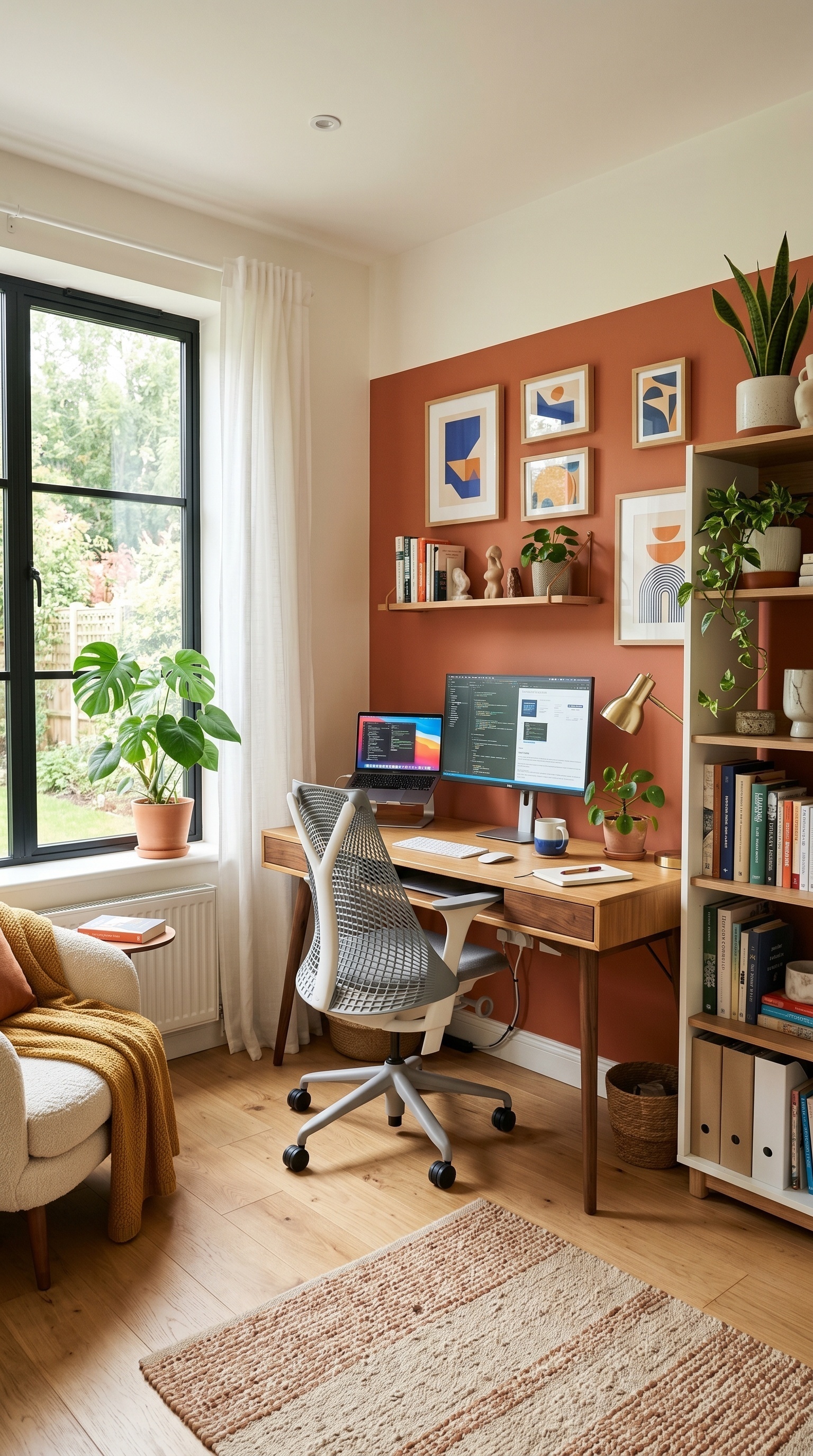 Modern Home Office Furniture Ideas | Warm Minimalist WFH Desk Setup & Scandinavian Workspace