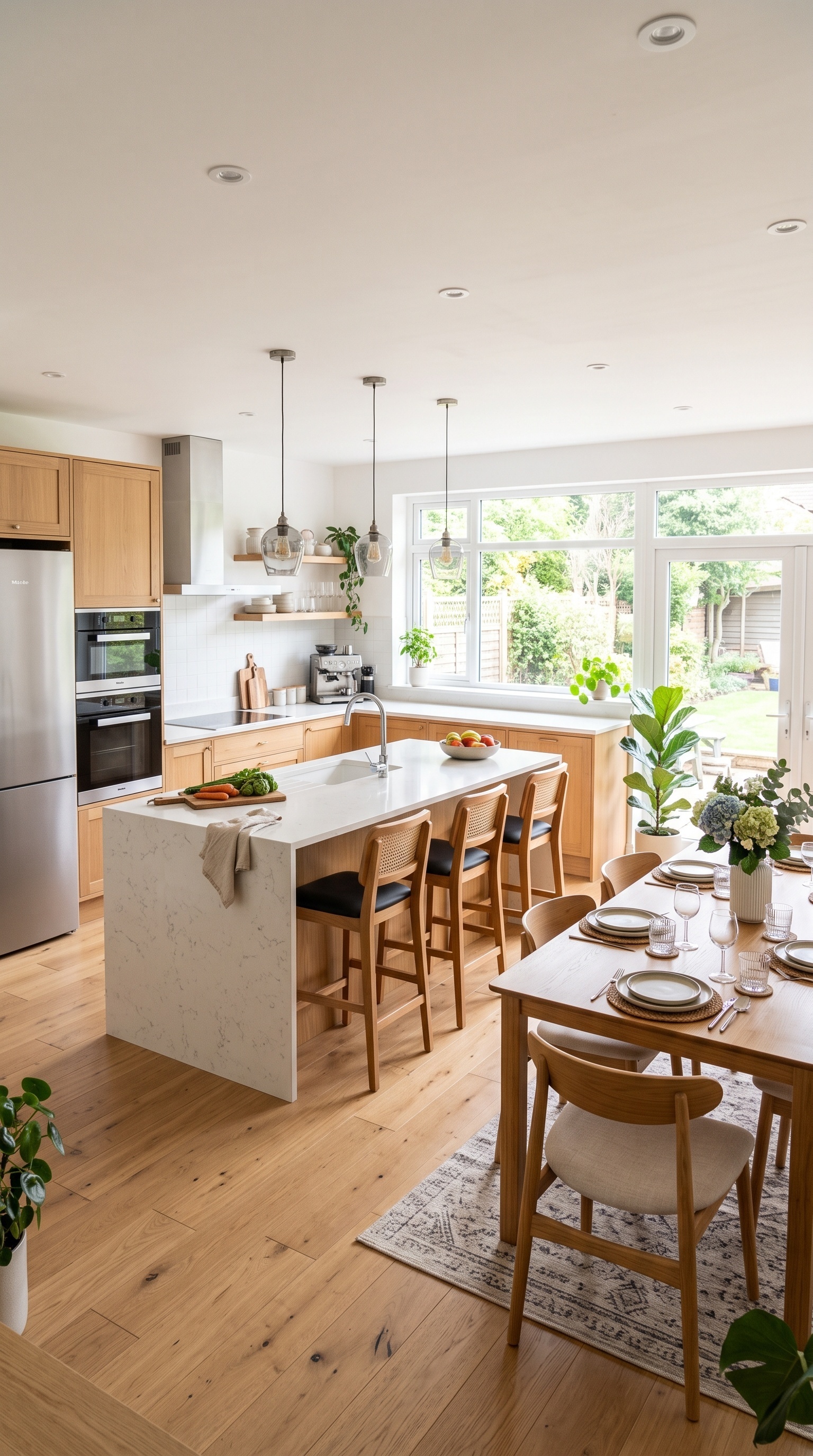 Warm Modern Kitchen Furniture Ideas | Natural Wood Kitchen & Dining